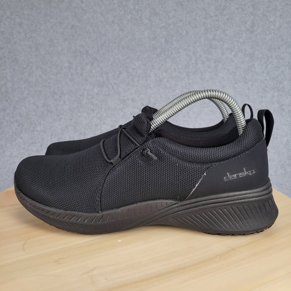 Dansko Marlee Slip On Sneaker Womens 40 Black Mesh Slip Resistant Comfort